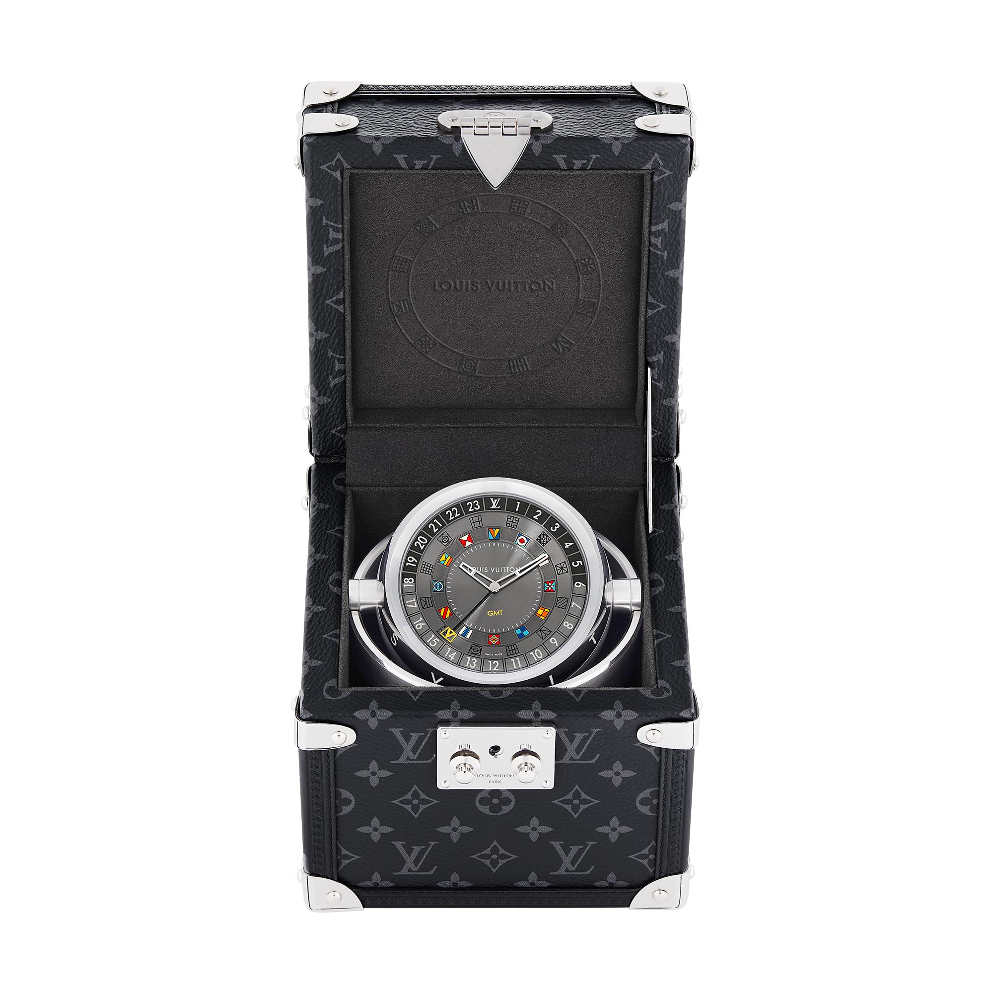 Louis Vuitton 時計ボックス ネイビー louis-vuitton-trunk-table-